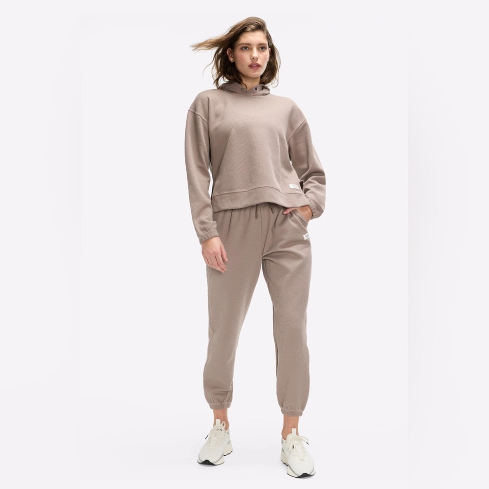 peloton Waffle Snap Pull Over Hoodie and pants Set XS